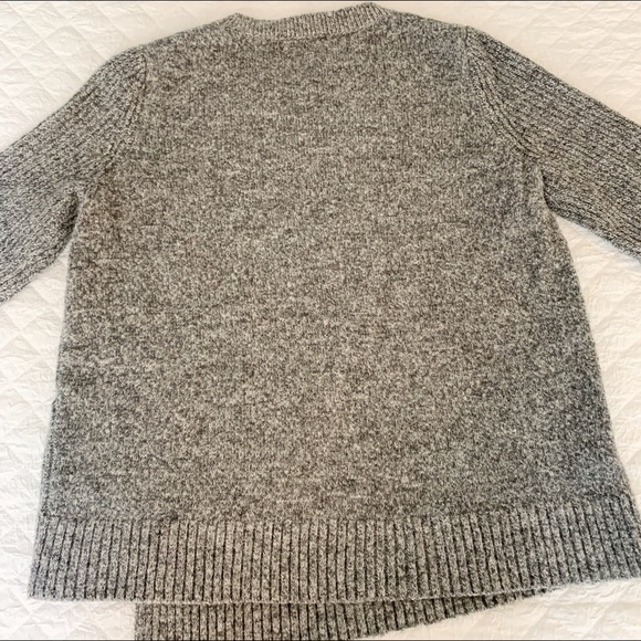 Lou & Grey Asymmetrical Gray Chunky Sweater XS - Picture 2 of 3